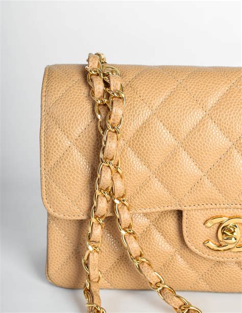 beige quilted chanel bag|Chanel quilted flap bag.